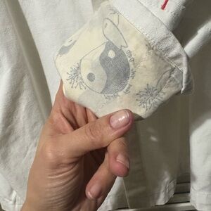 White Long-Sleeve Button-Up Shacket